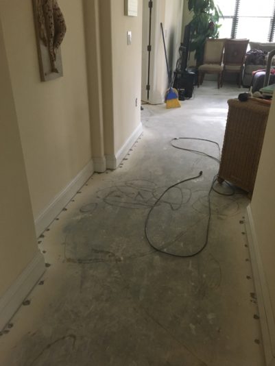 hall with bump to angled master entry